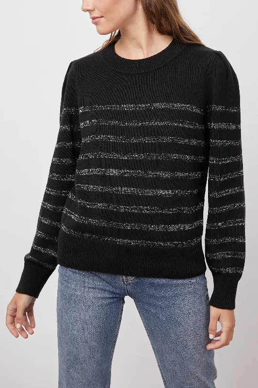 ALLEGRA SWEATER - BLACK METALLIC Formal sweaters