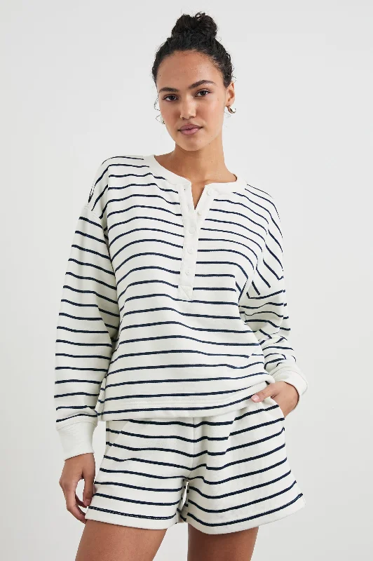 JOAN SWEATSHIRT - SAILOR STRIPE NAVY Expensive sweaters