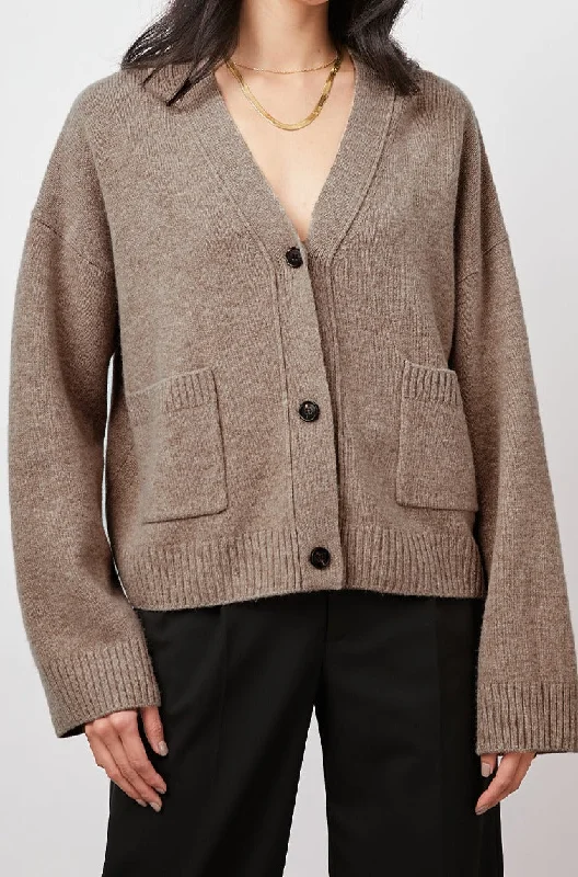 LINDI CARDIGAN - MINK Moisture-wicking sweaters