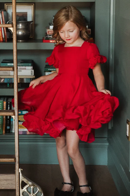 Mini Kendy Dress in Red Anniversary mini dresses