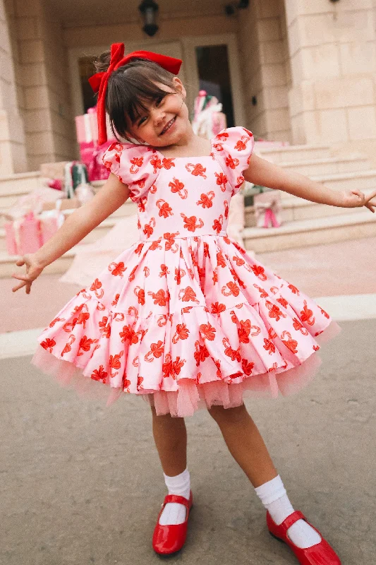 Mini Scottie Dress in Candy Canes Smocked mini dresses