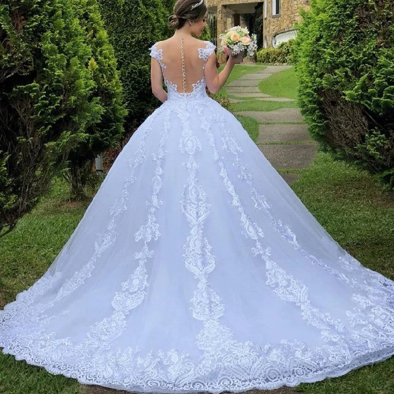 Wedding Dress White Vintage Lace Wedding Dress Strapless Bridal Dress