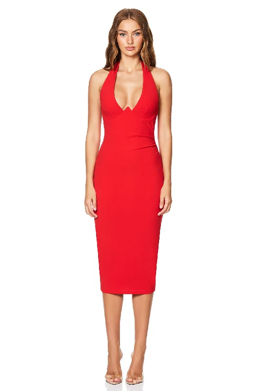 Nookie Cinema Midi Dress - Cherry Fall midi dresses