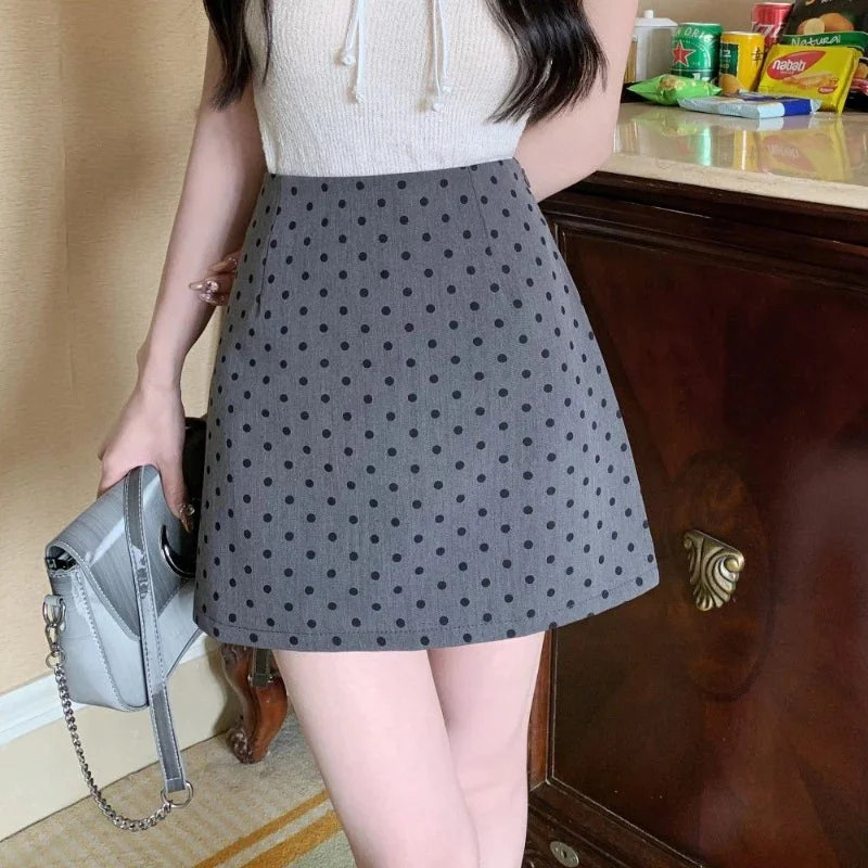 Elegant Polka Dot Sweet Short Skirt Mini Skirt Style