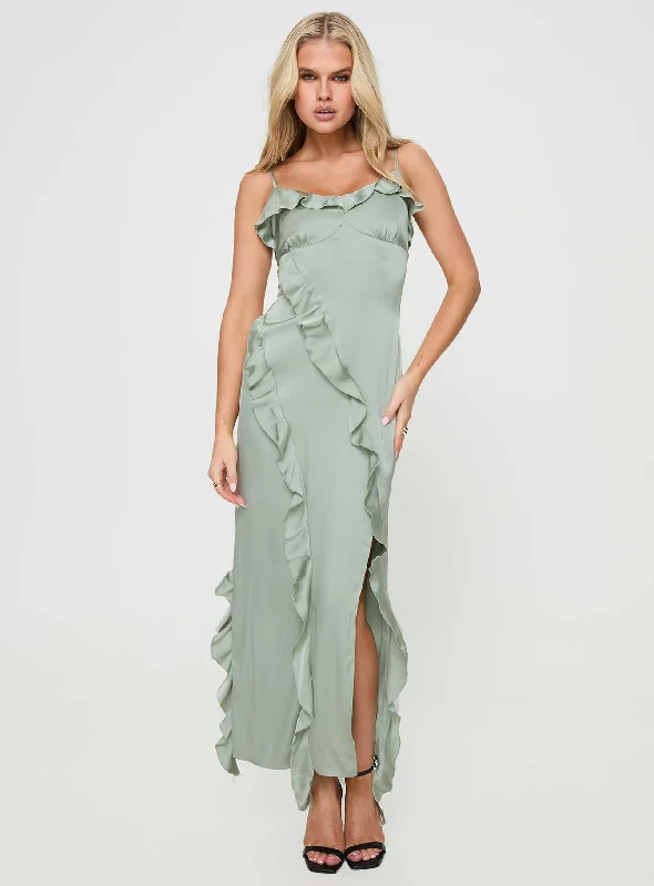 Branwell Maxi Dress Sage Luxury maxi dresses