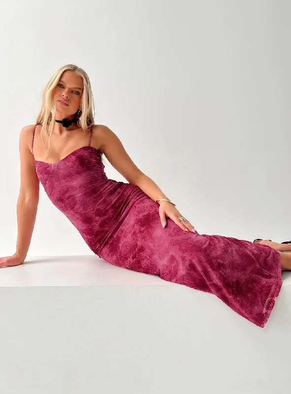 Orla Paisley Maxi Dress Burgundy Expensive maxi dresses