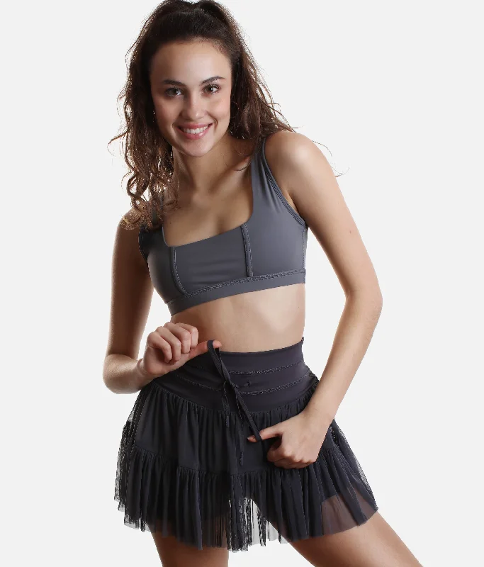 PIROUETTE SKORT in Smoky Grey – Twirl-Ready Street style unclassified skirts