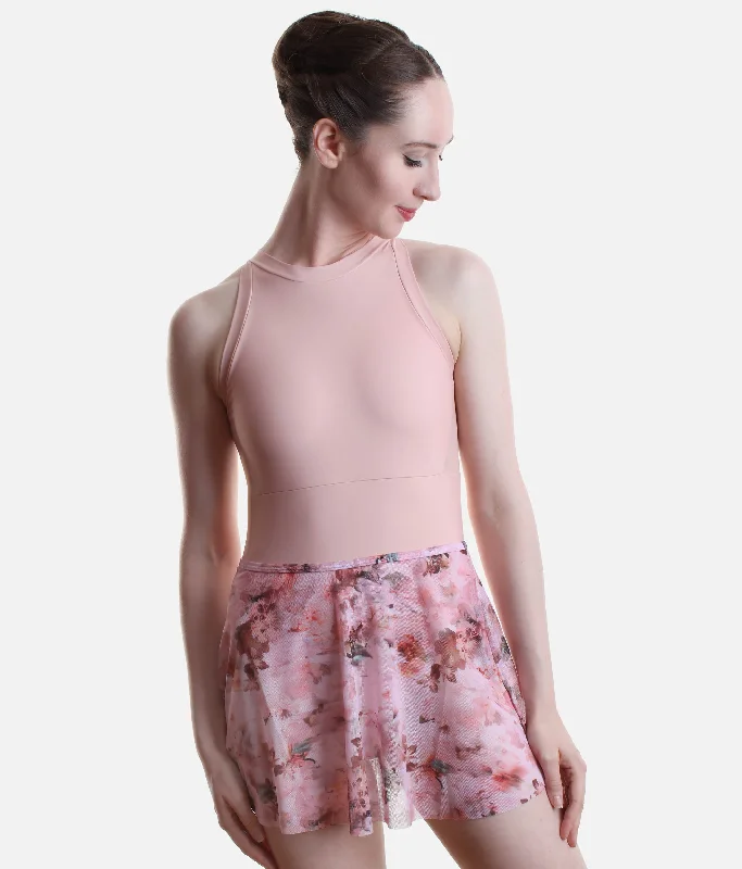 Pull On Dance Skirt, Floral Print - 0241 Color block unclassified skirts