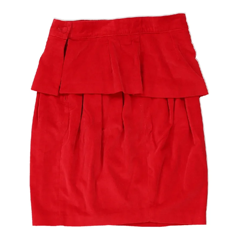 Sisley Skirt - 30W UK 10 Red Cotton Winter unclassified skirts