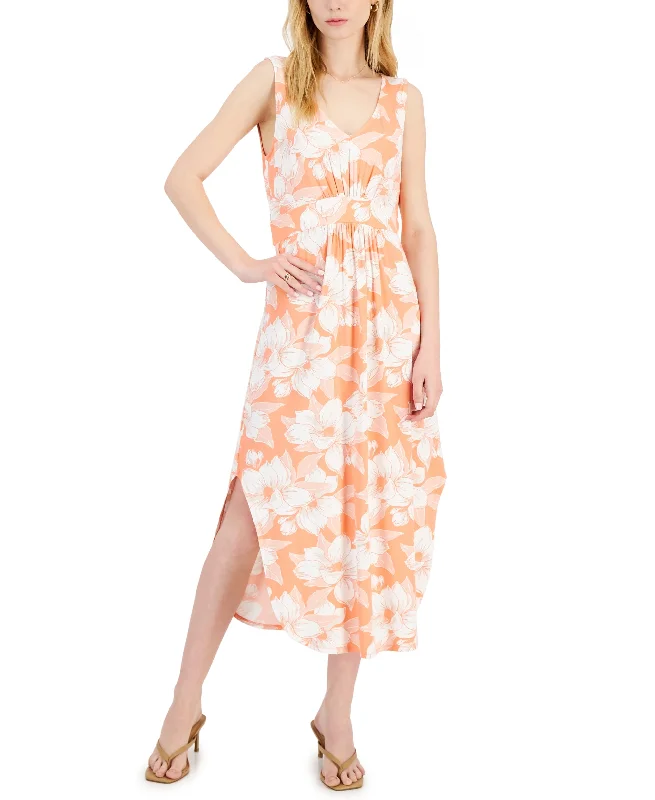 Willow Drive Floral Print Sleeveless Maxi Dress Tiered maxi dresses