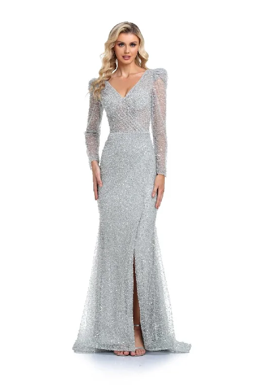 High Couture NR2265 Prom Long Sleeve Formal Evening Gown Glamorous party dresses