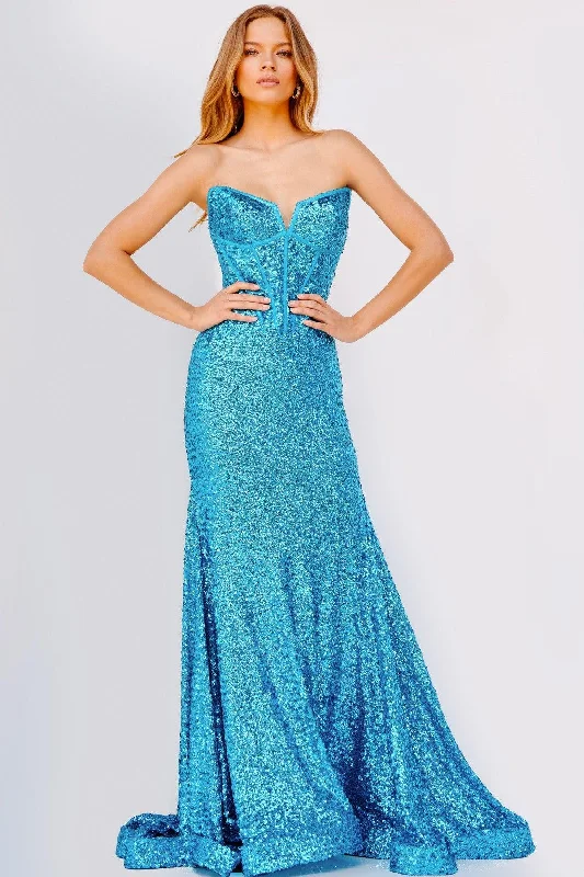 Jovani 23077 Long Strapless Mermaid Prom Gown Edgy party dresses