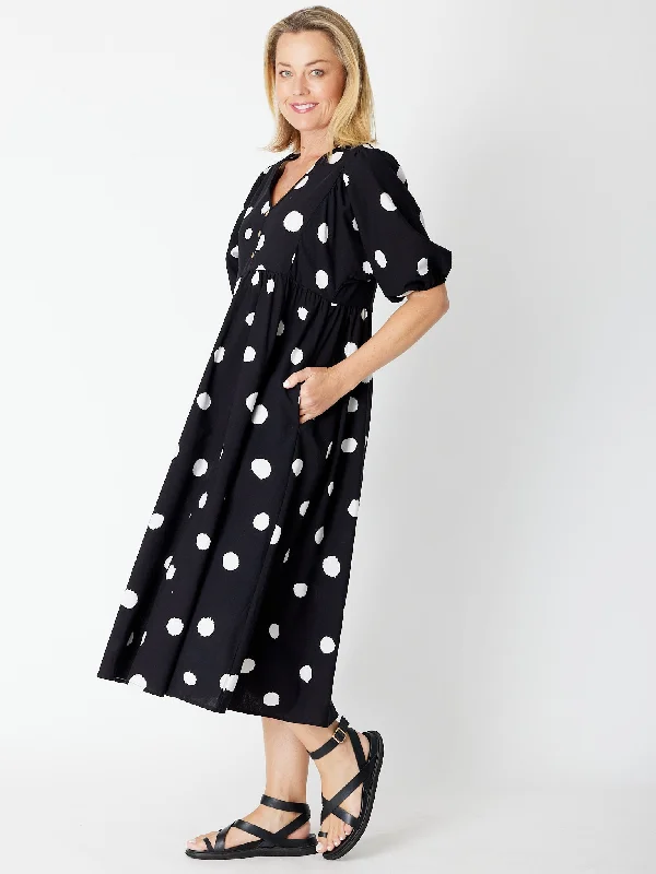 Billow Sleeve Cotton Dress - SPOT 27933 Smocked unclassified dresses