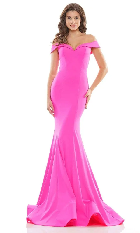 Colors Dress - 2709 Off Shoulder Draped Mermaid Gown Club unclassified dresses