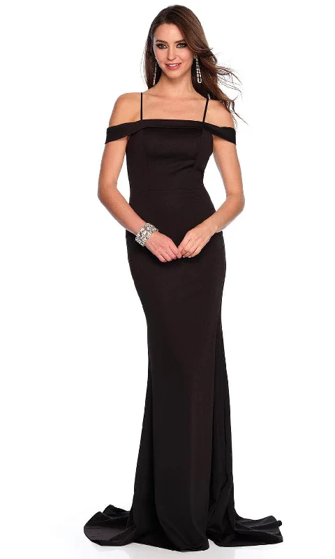 Dave & Johnny 11399 - Cold Shoulder Fitted Bodice Prom Gown Lounge unclassified dresses