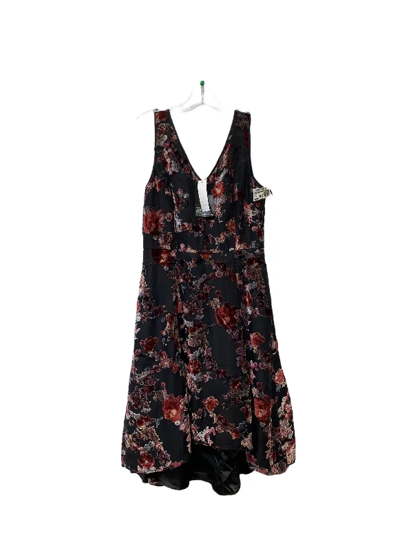 Dress Work By White House Black Market In Black, Size: 8 Floral unclassified dresses