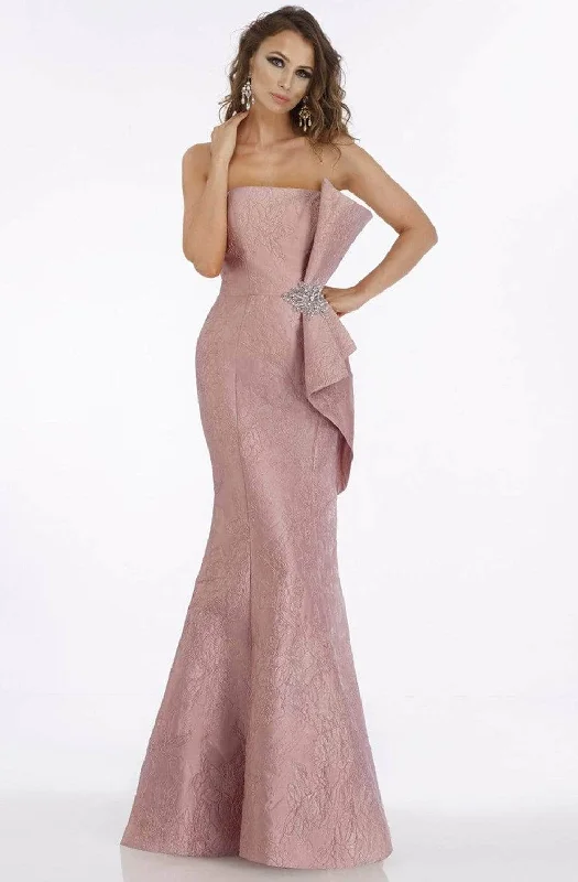 Feriani Couture - Strapless Bow-Ornate Evening Dress 18878 - 1 pc Mauve In Size 6 Available High-low unclassified dresses