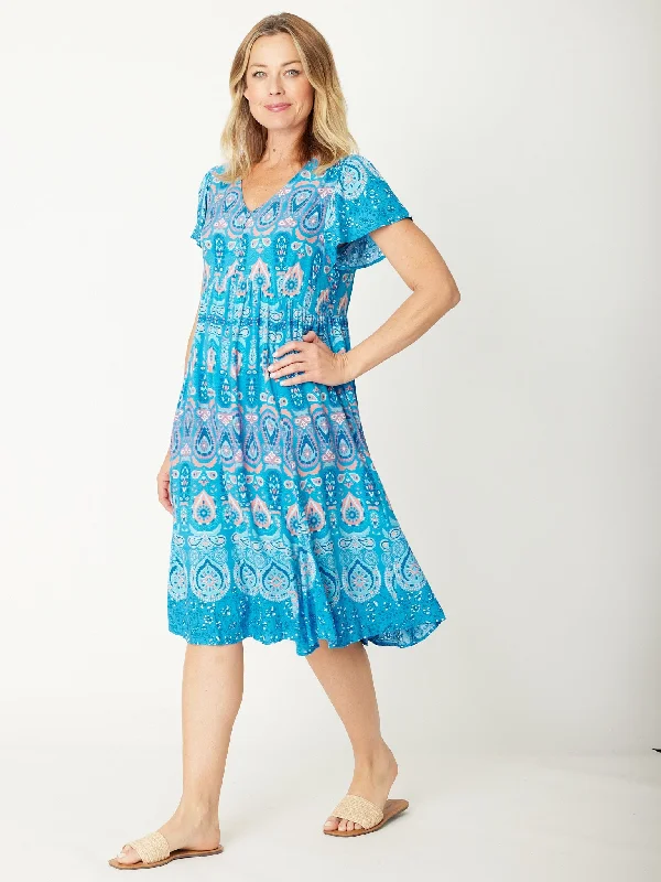 Flounce Dress - Turq 27332 - s Club unclassified dresses