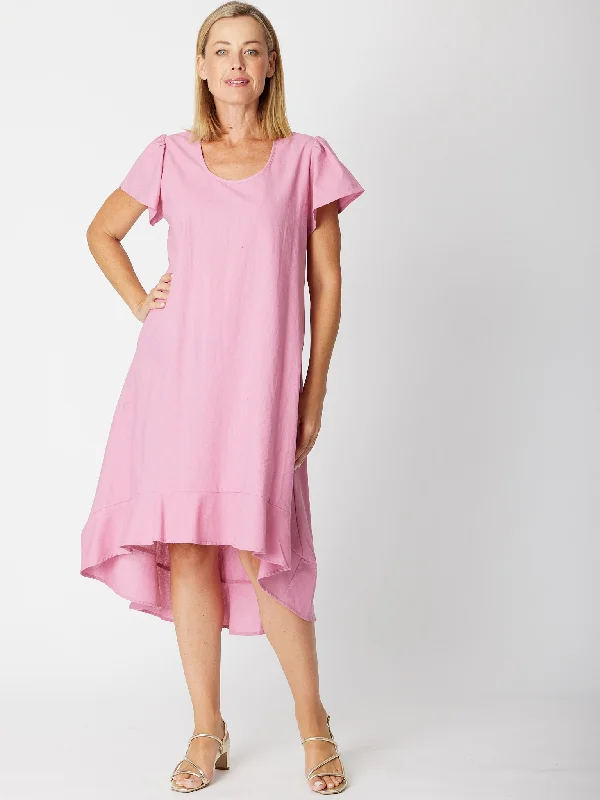 Ho Chi Minh Ruffle Dress - 30613 Pink Affordable unclassified dresses