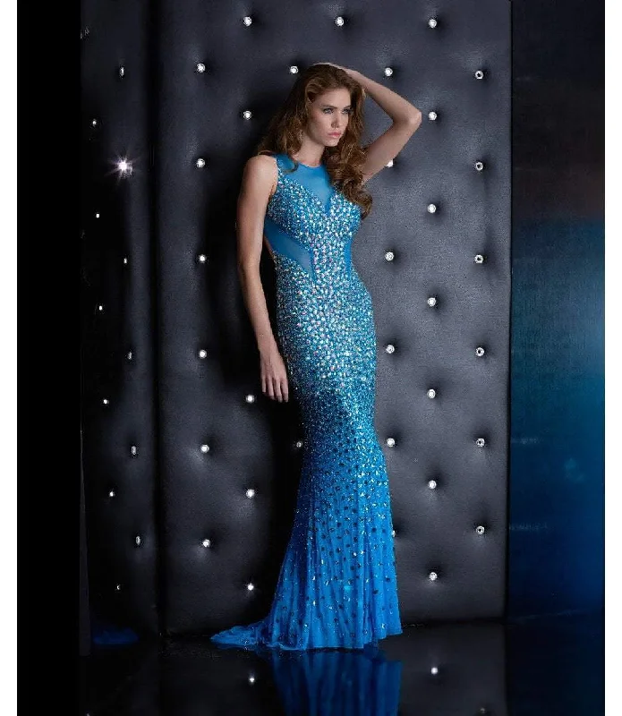 Jasz Couture - 5058 Dress in Turquoise Elegant unclassified dresses