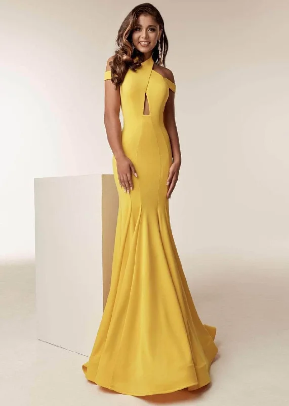 Jasz Couture - Cross Halter Mermaid Gown 6238 Cocktail unclassified dresses