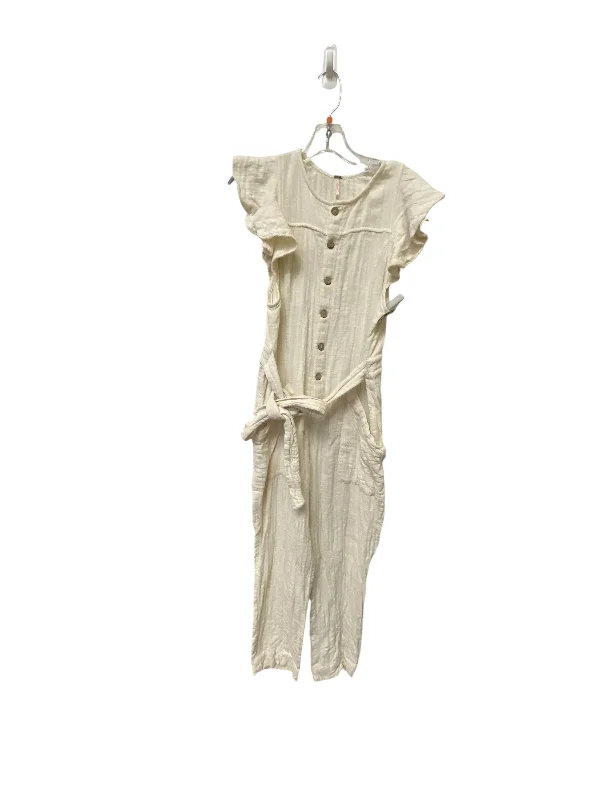 Jumpsuit By Free People In Cream, Size: S Floral unclassified dresses