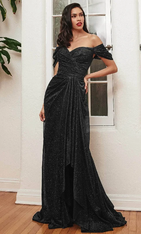 Ladivine CD878 - Draped Off Shoulder Prom Dress Bold pattern unclassified dresses