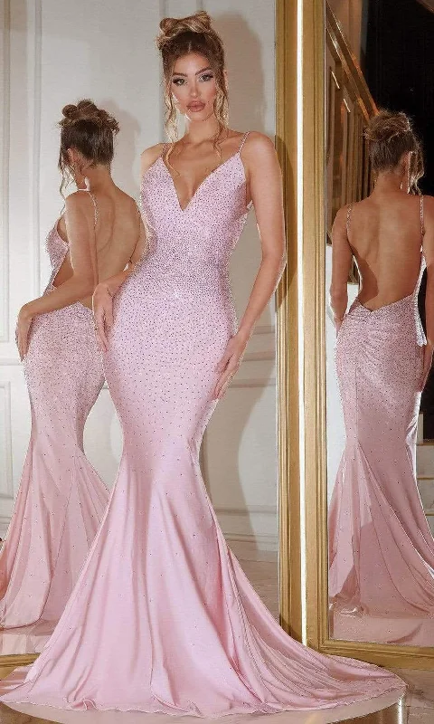 Portia and Scarlett - PS22804 Beaded Bod Open Back Trumpet Dress Vacation unclassified dresses