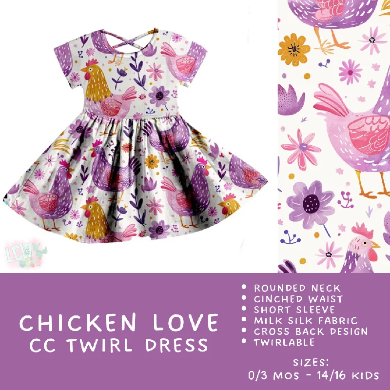 Ready To Ship - Criss Cross Twirl Dresses - Chicken Love Kids Twirl Criss Cross Dress Formal unclassified dresses