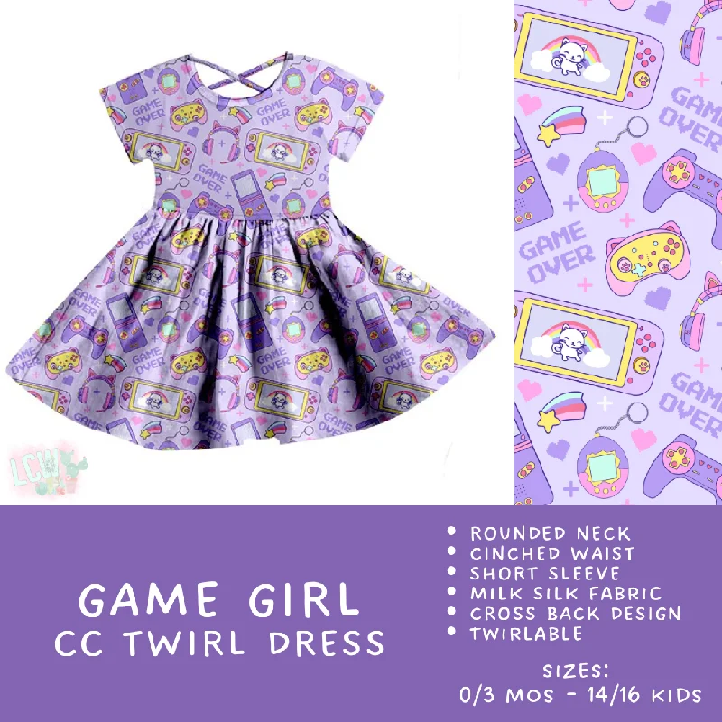 Ready To Ship - Criss Cross Twirl Dresses - Game Girl Kids Twirl Criss Cross Dress Earthy tone unclassified dresses