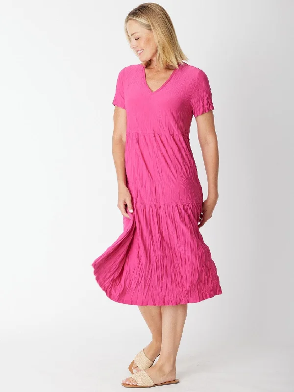 STELLA TIERED DRESS - Barbie Pink 29623 Sexy unclassified dresses