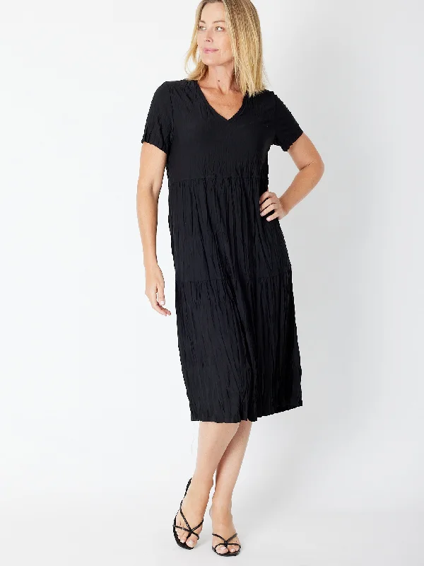 STELLA TIERED DRESS - Black 29623 Cocktail unclassified dresses