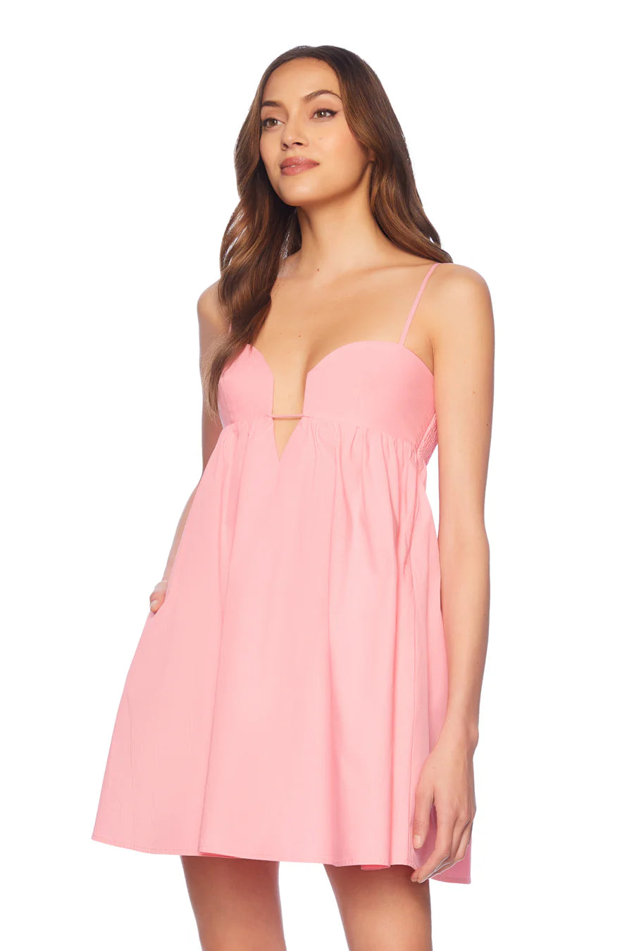 Susana Monaco Poplin Dress - Knockout Pink High-low unclassified dresses