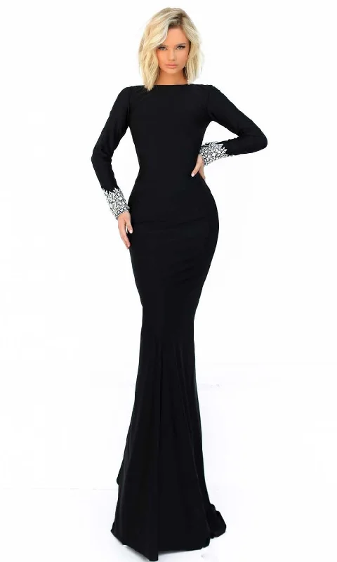 Tarik Ediz - 51016 Jewel Fitted Evening Dress Formal unclassified dresses