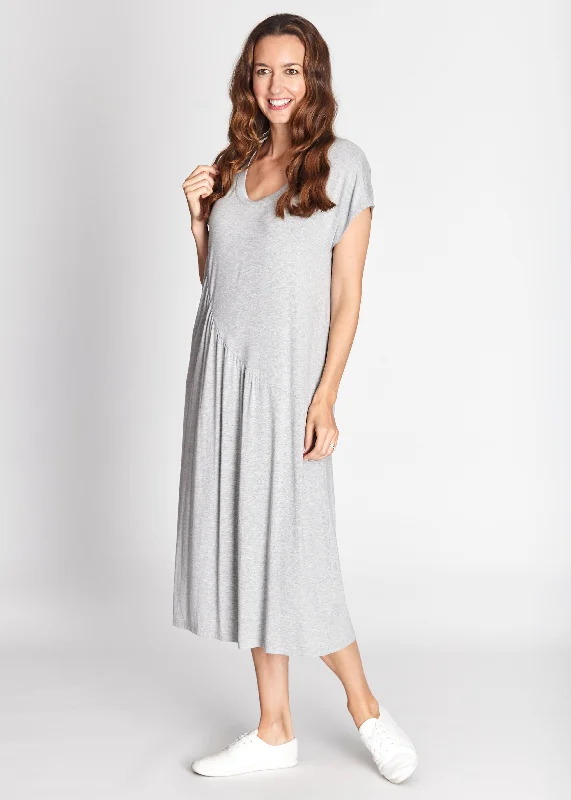 TEE DRESS - Grey marle 24217 -sw Wrap unclassified dresses