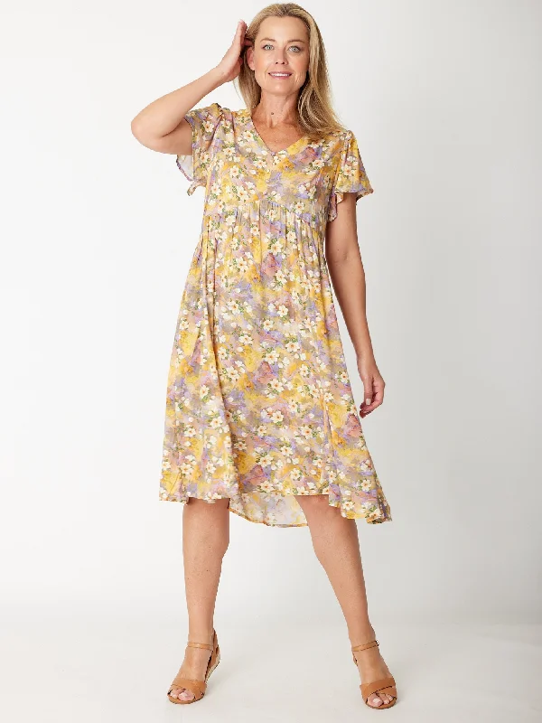 The Flounce Dress - Lemon 30818 Vintage unclassified dresses