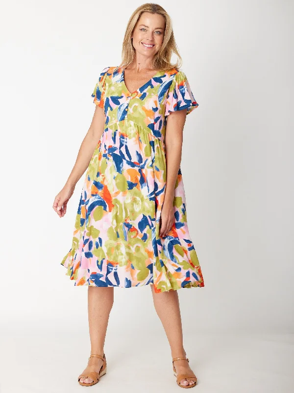 The Flounce Dress - Lime 30818 Fall unclassified dresses