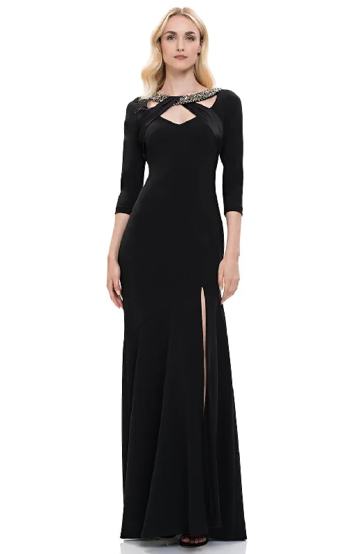 Theia - 883890 Embellished Bateau Asymmetrical Trumpet Dress Party unclassified dresses