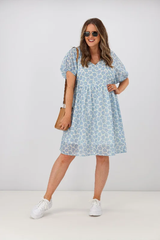 Gloss by Shine On Jadore Floral Dress Baby Blue Floral Best floral dresses for beach vacations