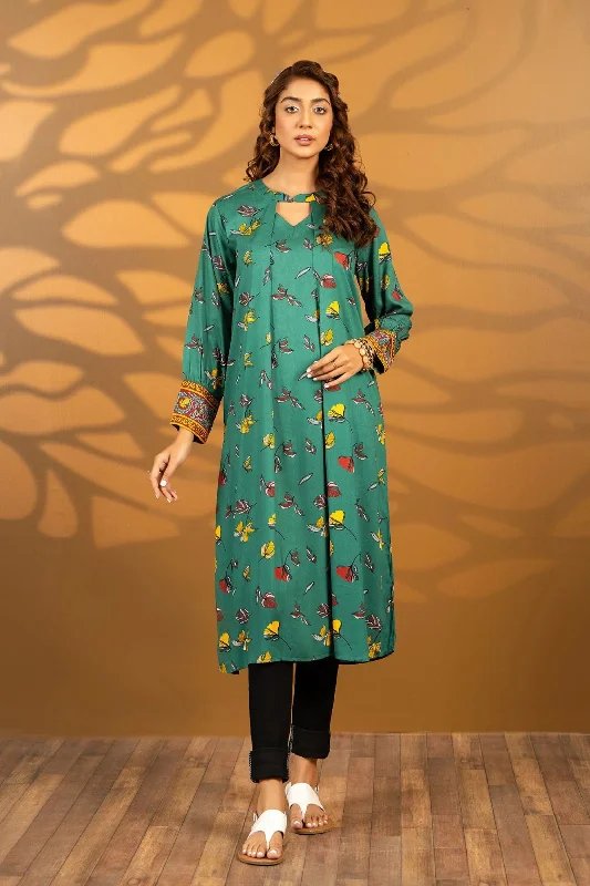 Green Printed Readymade Kurta Mini floral dresses