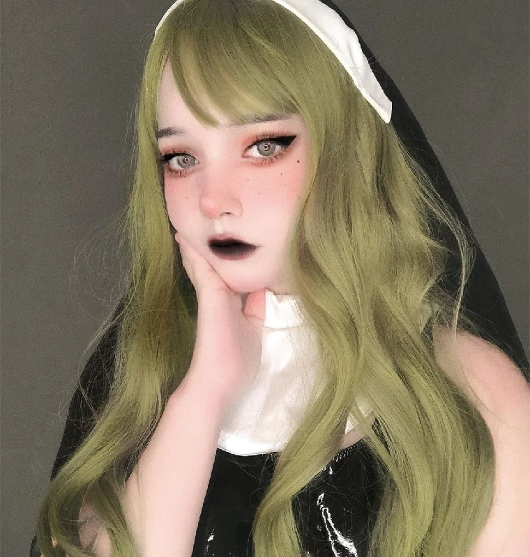 Review for lolita green long curly wig yv42834 Midi Maxi Outfit