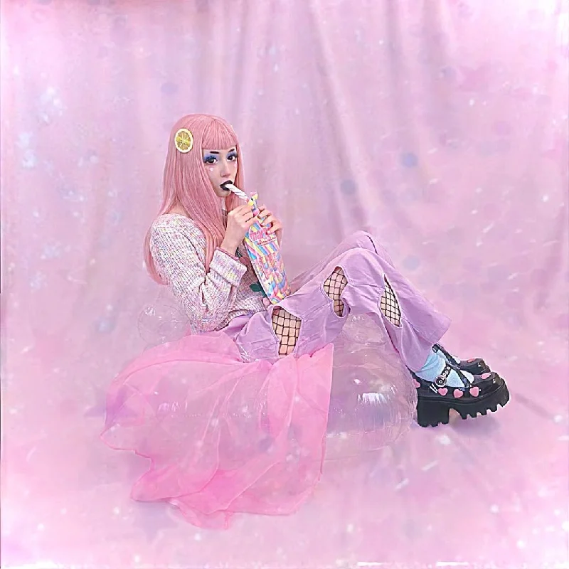 Review for Lolita pink long straight wig yv42088 Formal Maxi Outfit