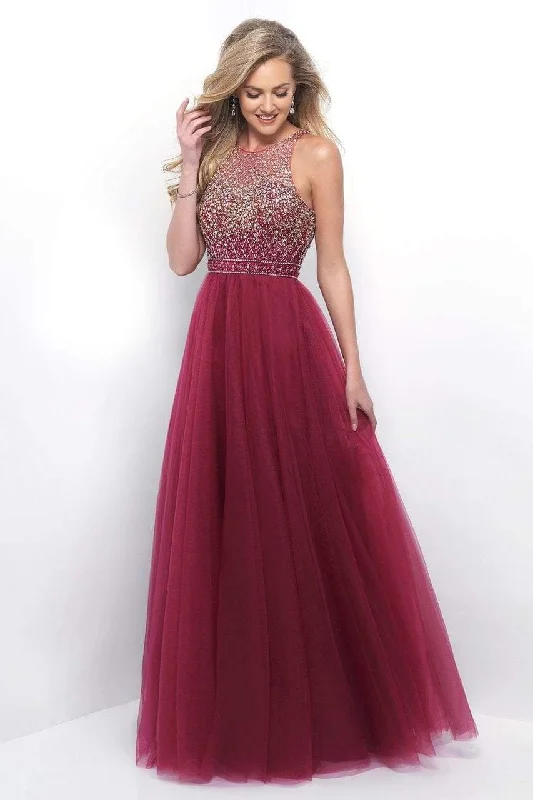 Blush by Alexia Designs - 11258SC Jewel Studded Tulle A-Line Dress Sequin Tulle Dress