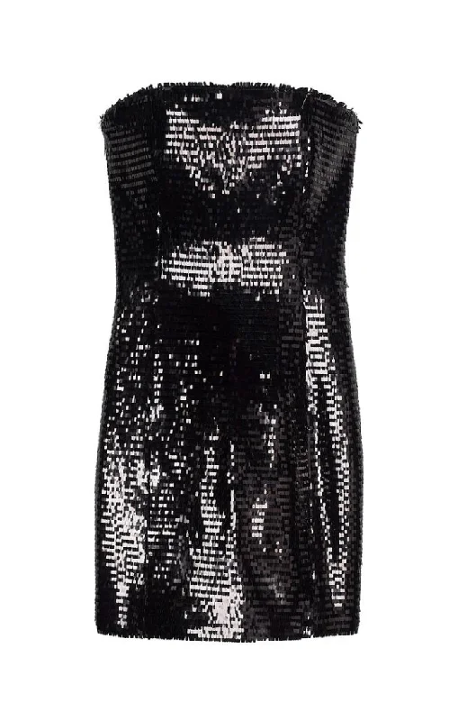 Elsie Dress - Black Sequins Sequin Dress Party