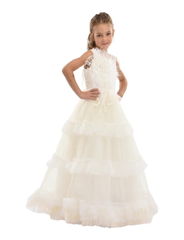 Off White Jasmine Tulle Dress A-line Tulle Dress