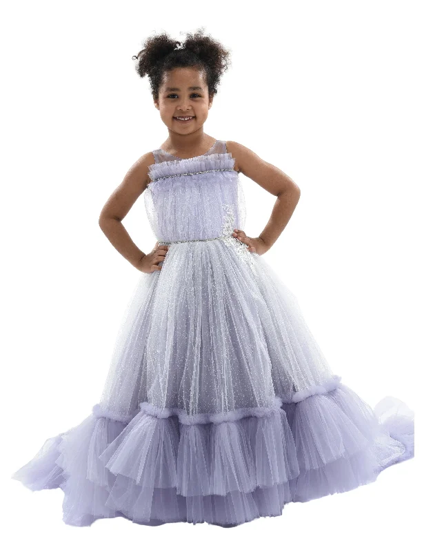 Purple Thelma Tulle Gown Tulle Dress Puff