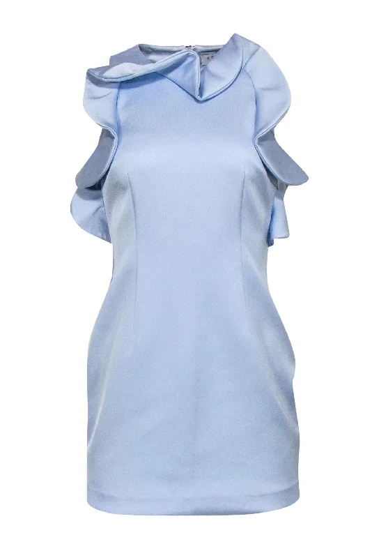 Keepsake - Baby Blue Sleeveless Bodycon Dress w/ Ruffle Top Sz M Bodycon Dress Style