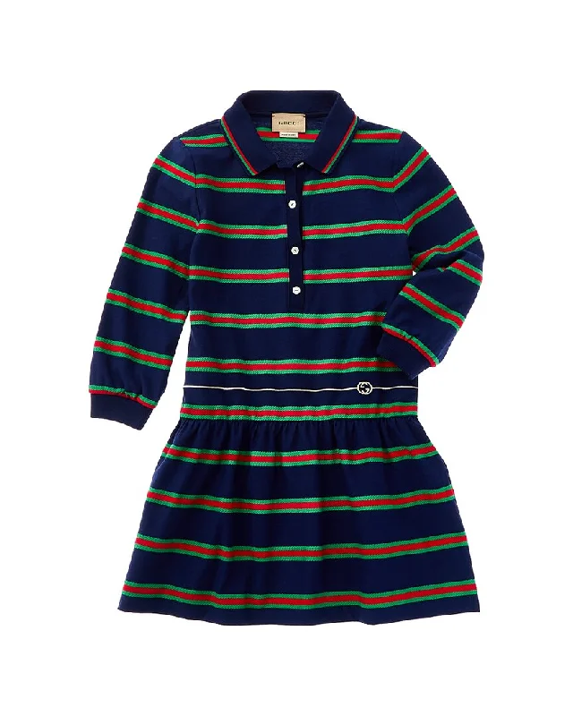 Gucci Stripe Shirtdress Flared Shirt Dress