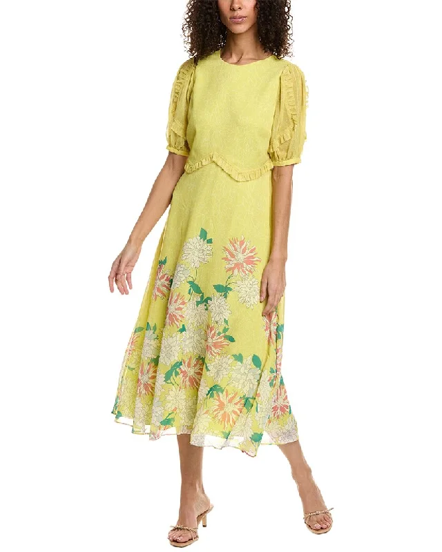 Ted Baker Midi Tea Dress Soft A-line Skirt