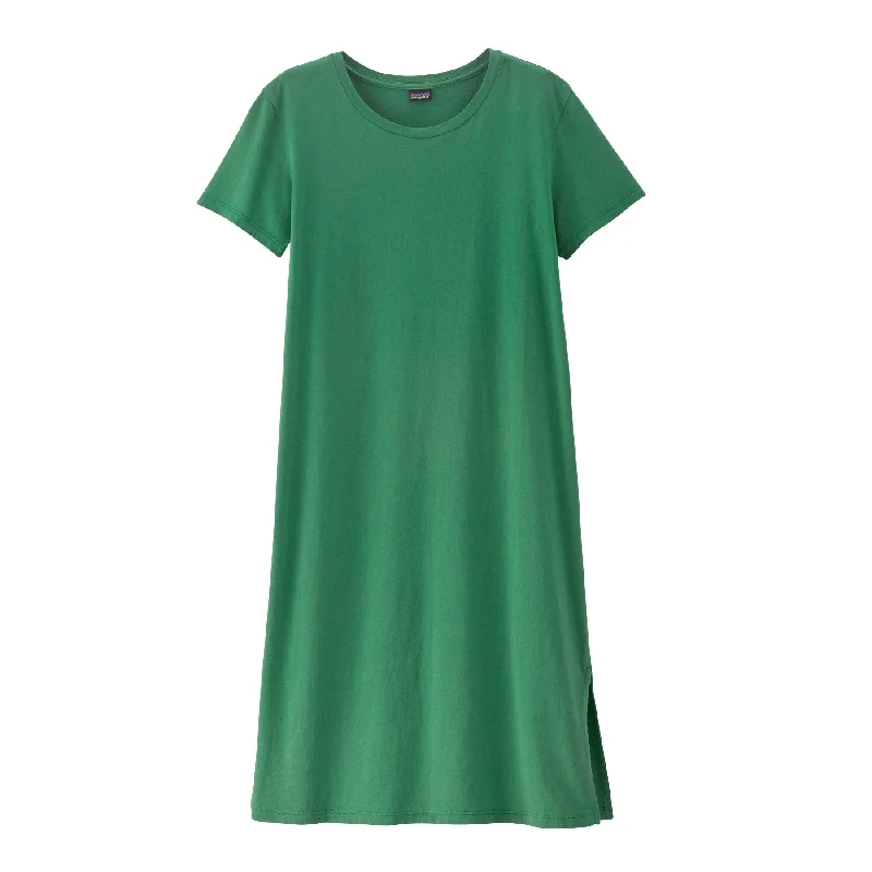 Women's Regenerative Organic Certified® Cotton T-Shirt Dress Pleated Shirt Gown